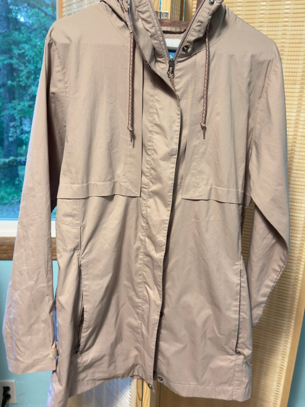 Columbia Women's Hooded Trench Coat in Light Taupe